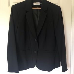 Calvin Klein Two Button Suit Jacket - Black